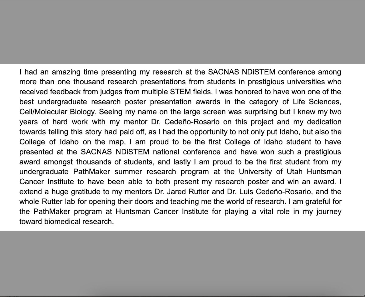 PathMaker_HCI's tweet image. The PathMaker Program is incredibly proud of our outstanding student, Nimo Abdi. Out of more than 2,000 student poster presentations, she secured first place at her first SACNAS NDiSTEM Conference. We are excited to see all the amazing things she will achieve in the future.