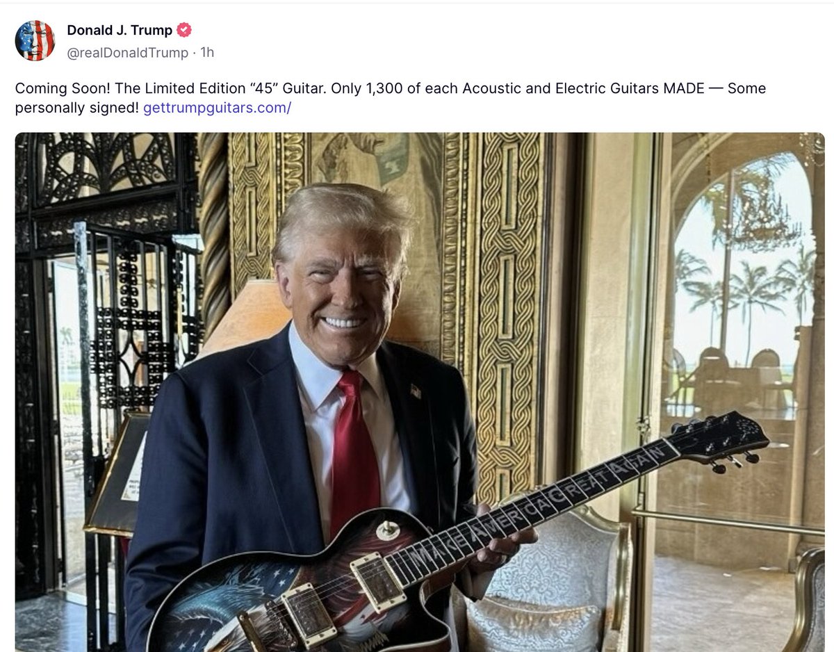 Are Donald Trump's new "Trump Guitars" made in China too?

SMH.