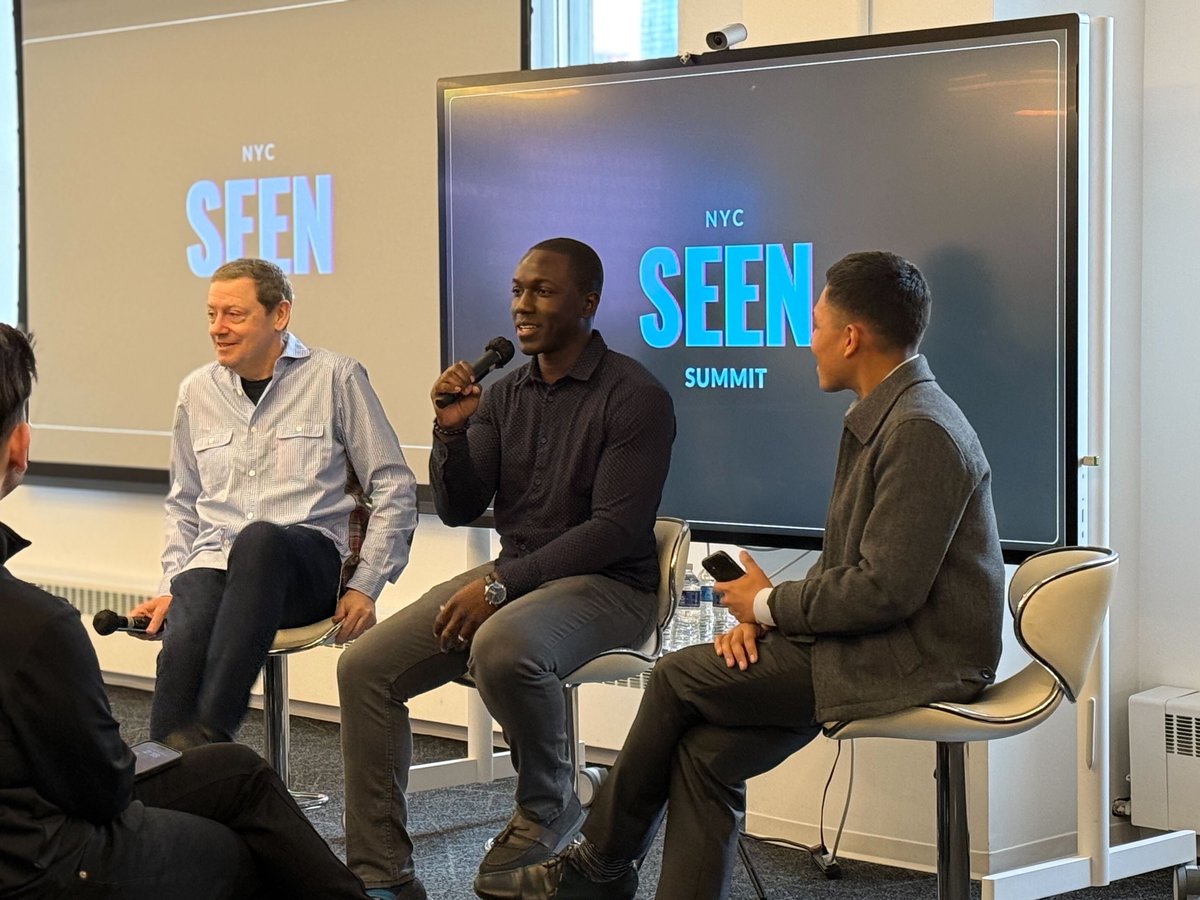 Packed house! First panel features <a href="/NYCEDC/">NYCEDC</a>'s @fernmontejo speaking with <a href="/usv/">USV</a>'s <a href="/fredwilson/">Fred Wilson</a> &amp; <a href="/HarlemCapital/">Harlem Capital</a>'s <a href="/jarridvtingle/">Jarrid Tingle</a> about how founders &amp; investors can work together to leverage NYC’s diverse tech talent with coalitions like the Venture Access Alliance. #SEENSummit2024