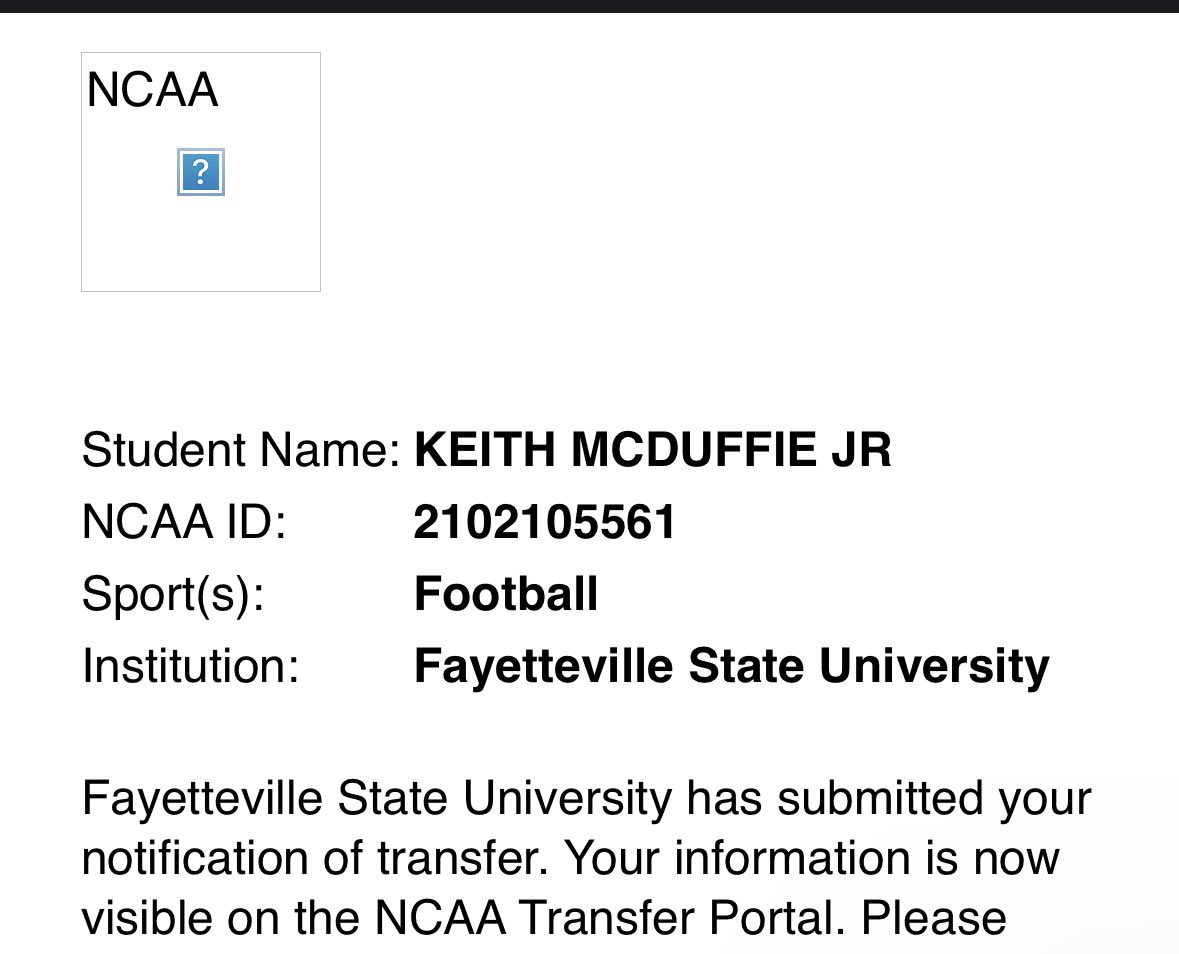 KeithMcDuffieJ1's tweet photo. With 2 Years Left Of Eligibility, I Have Decided To Officially Enter The Transfer Portal as an grad transfer.
6’0
226lbs 
Line backer/ Sam https://t.co/gZwpmvaUW4