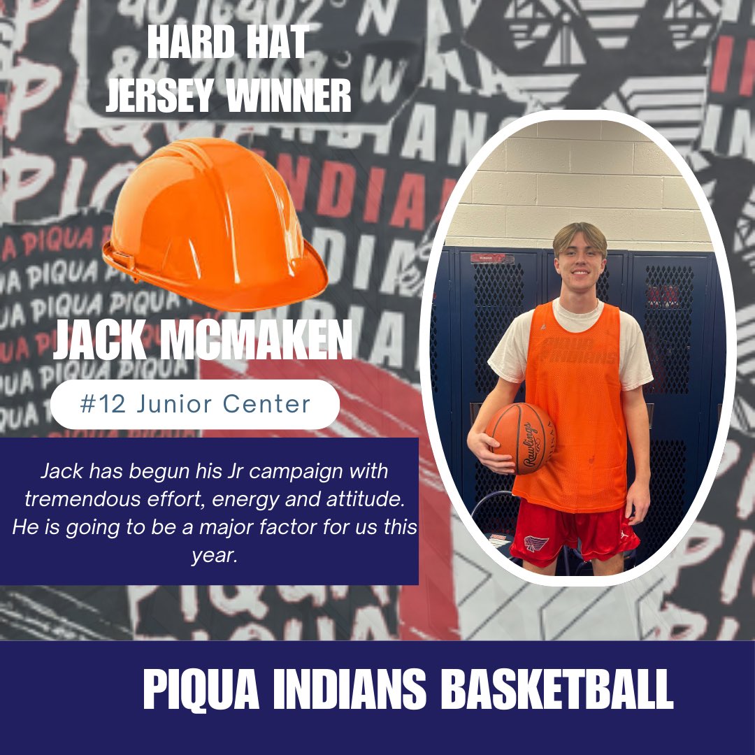 Congrats to this weeks Hard Hat Jersey winner. Jack McMaken