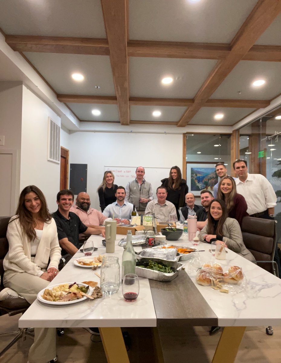 Another fantastic Thanksgiving celebration with some of the team! 🦃 Thank you to <a href="/PembertonFarms/">Pemberton Farms</a>! Cheers to good food, great company, and unforgettable times! 🍽️🧡 #WinthropWealth #WWTeamThanksgiving #Grateful #TeamCelebration #FunOffWork