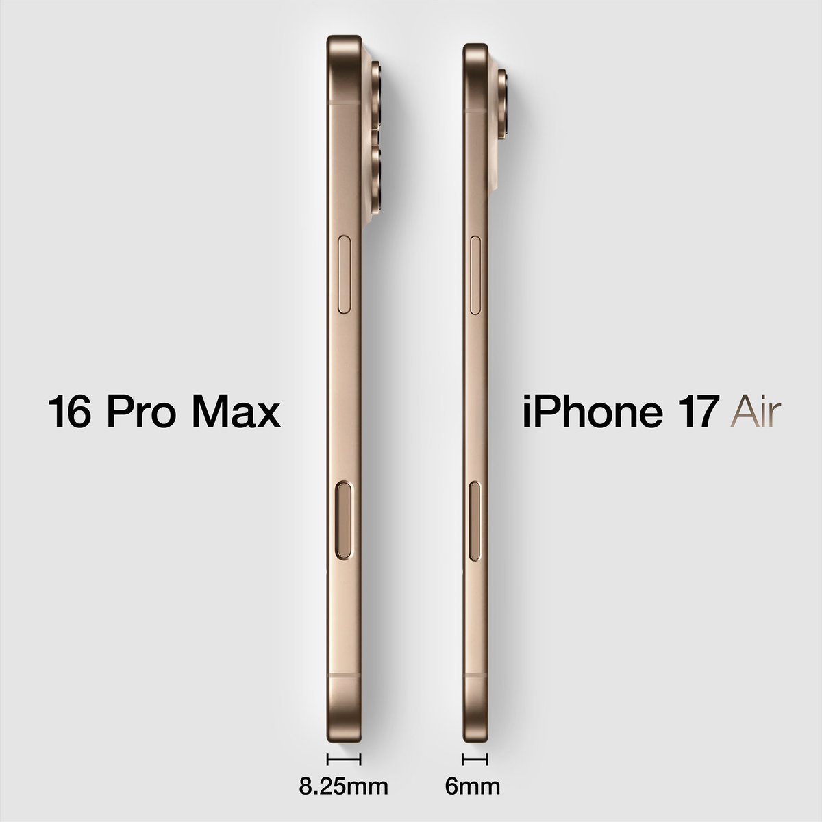 MacRumors's tweet image. If the rumors are true, the iPhone 17 Air will be the thinnest iPhone ever!