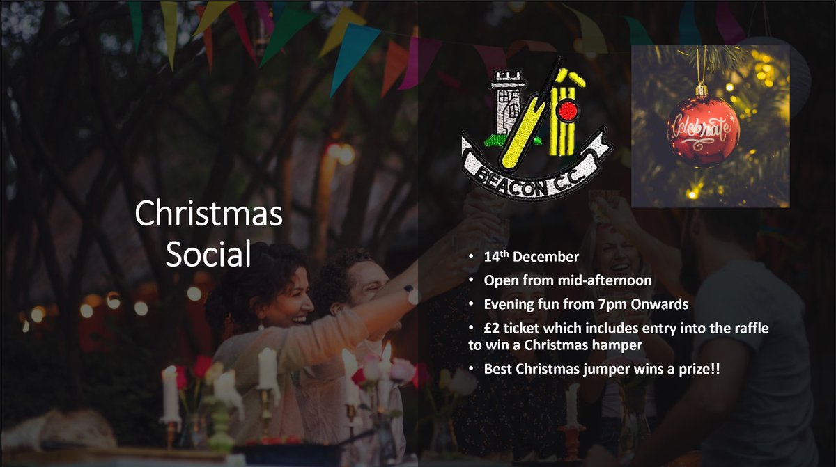 Beacon Cricket Club (@beacon_cc) on Twitter photo Christmas Is Upon Us ππ
Join Us At The Bratch on the 14th December Where The Big Man Might Make An Appearance, And We Don't Mean <a href="/blewsy83/">Stephen Blews</a> π
#BAW Christmas Is Upon Us ππ
Join Us At The Bratch on the 14th December Where The Big Man Might Make An Appearance, And We Don't Mean <a href="/blewsy83/">Stephen Blews</a> π
#BAW