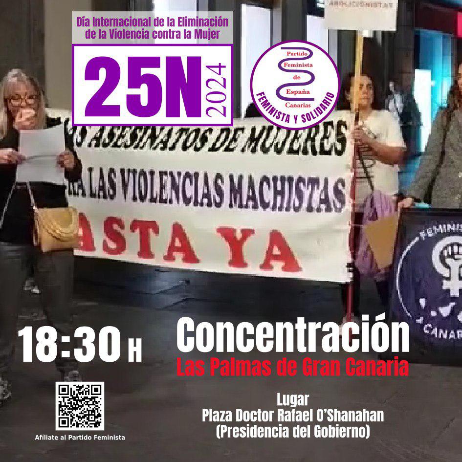 <a href="/P_FeministaESP/">Partido Feminista de España</a> 
<a href="/laprovincia_es/">La Provincia</a> 
<a href="/P_FeministaCan/">Partido Feminista de España en Canarias</a> 
<a href="/canarias7/">Canarias7</a> 
<a href="/Ana_Monzon21/">Ana Monzón</a> 
<a href="/anadebla/">Ana de Blas</a> 
<a href="/Guadalupe_S_G/">Guadalupe Sánchez Guinart</a> 
<a href="/FranFndz_abogad/">Francisca Fernández</a> 
<a href="/feministas_cong/">Partido Feministas Al Congreso</a> 
@feministasCanarias
<a href="/dulaslove/">Salud Sacramento</a> 
@ConSandramoreno 
<a href="/SaberloriSARA/">SARAH BERLORI ♀️XX♀️💜🤍💚</a> 
@