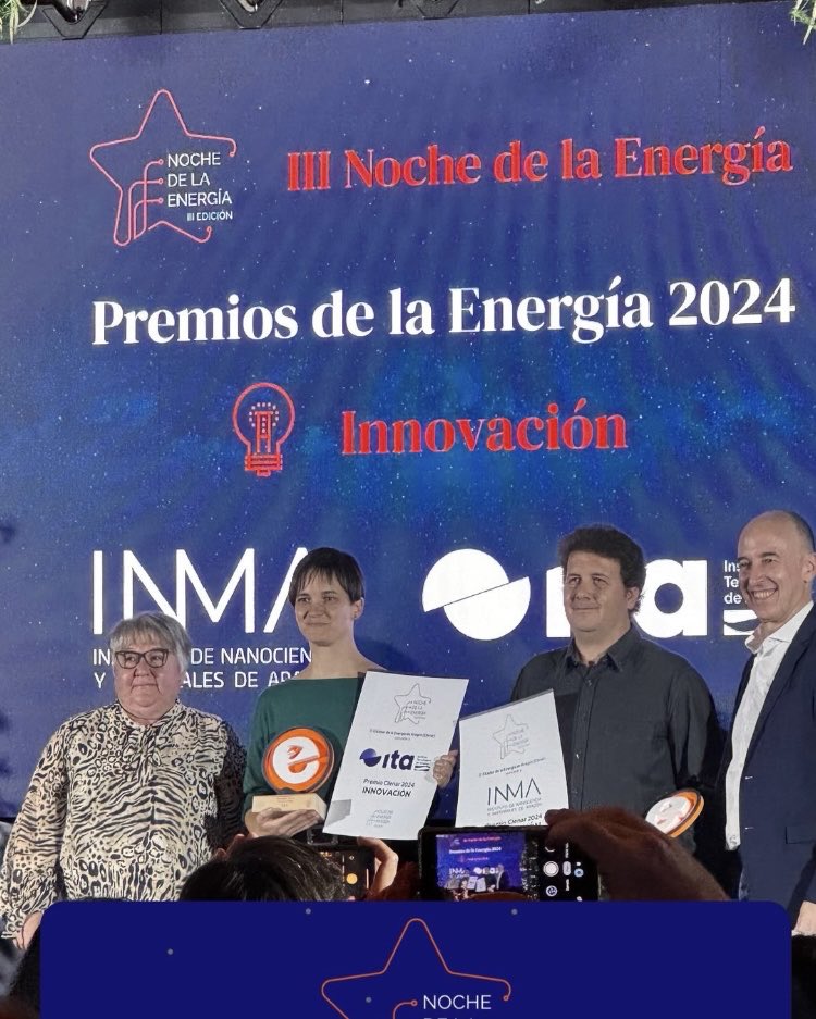 En la 3 #NocheEnergía de ⁦<a href="/aragonenergia/">Clúster de la Energía de Aragón (Clenar)</a>⁩ 
⁦<a href="/ITA_tecnologia/">Instituto Tecnológico de Aragón</a>⁩ ⁦<a href="/INMAdivulga/">INMAdivulga</a>⁩ comparten premio a la #innovación
⁦<a href="/AnaMartSant/">AnaMartínezSantamaría</a>⁩