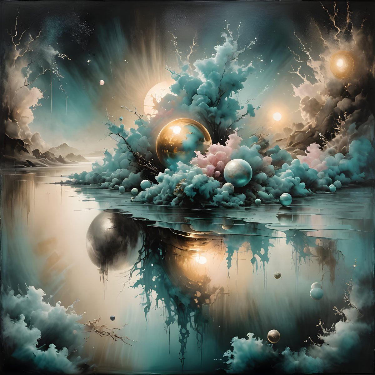 CBMArtist's tweet image. Chaos Theory

#hermeticart #crypticart #sacredproportions #AIart #CBmAIArt