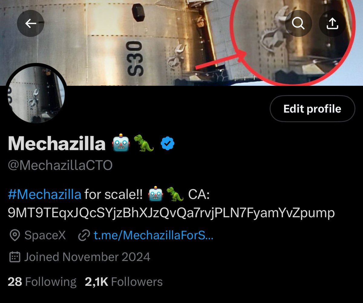 Blue check mark looks good 🤖🦖 #MECHAZILLA