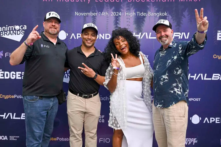 joinFIO's tweet photo. The Brews &amp; Bites event was a success!👏

Thank you for hosting us in Bangkok, @ApeBond!🙏

@EdgeofCo @BGameAlliance @mpost_io @nreach_io @animocabrands @HalbornSecurity @joinFIO @edgeofnft @Crypto_Potato

#EdgeOfNFT #BlockchainInnovation #BrewsandBites #devcon #bangkok #dc7sea https://t.co/3egp661liZ