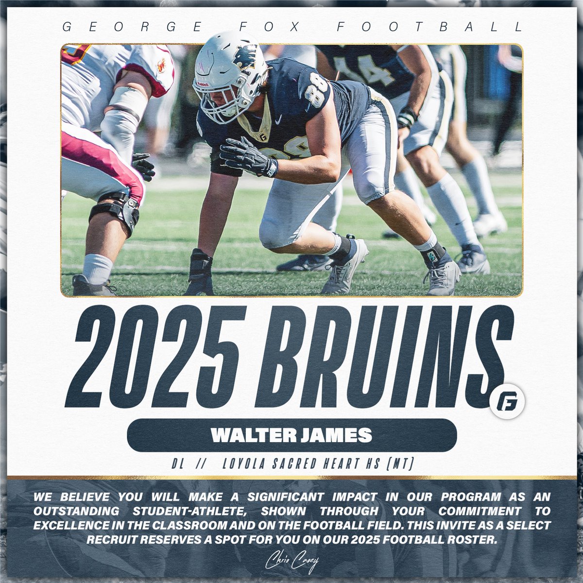 WalterJ222's tweet photo. Proud to announce I have received an offer from @GFUFootball. Thank you to the coaches for believing in me! https://t.co/s7XAoambEH
