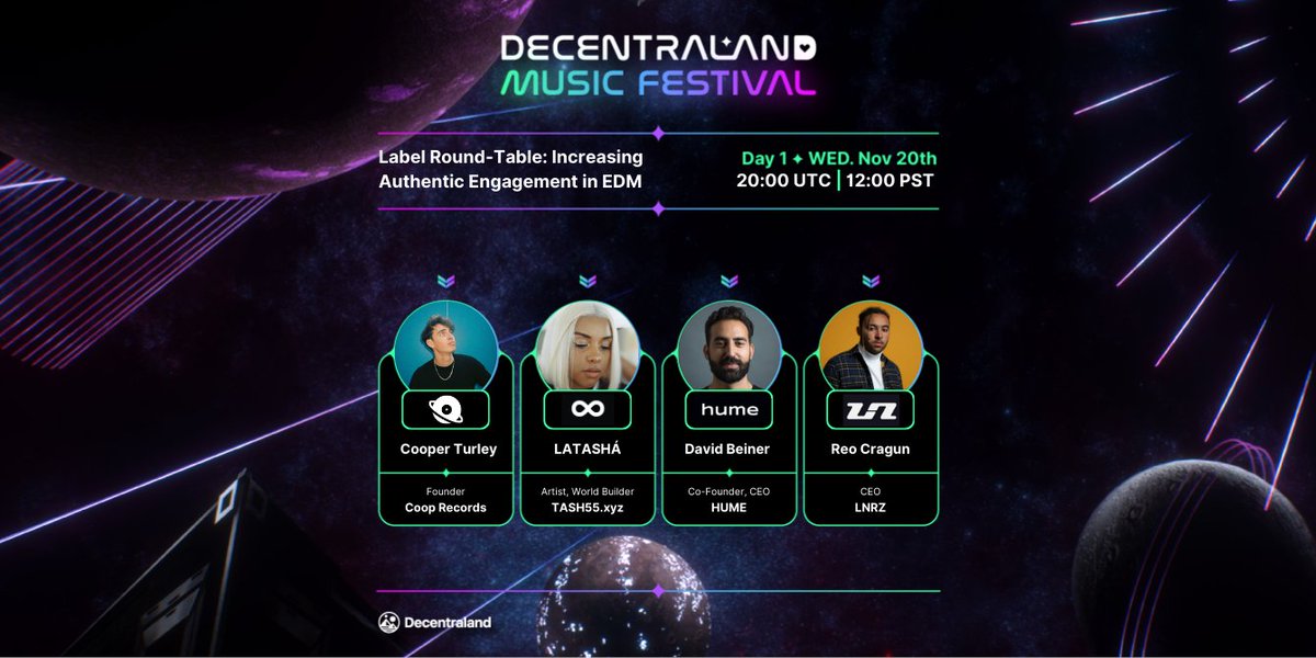 Starting Now 🚨

What’s the key to creating meaningful interactions between audiences and artists? 🤝

Jump in for a fireside chat with <a href="/Cooopahtroopa/">Coop 💿</a>, <a href="/CallMeLatasha/">LATASHÁ</a>, David Beiner and <a href="/ReoCragun/">Reo Cragun</a>