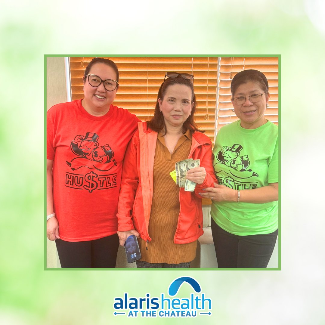 ahchateau's tweet image. Yesterday, we hosted ''Play Monopoly Day'' with a thrilling 50/50 raffle and a special photo opportunity with the day's winner! #MonopolyDay #Winner #AlarisHealth