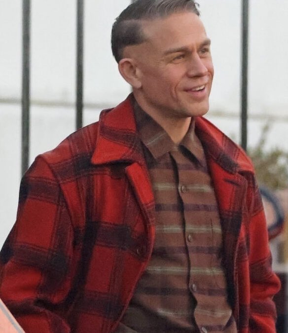 AHSZone's tweet photo. FIRST LOOK at Charlie Hunnam as serial killer Ed Gein on the set of Ryan Murphy’s “The Original Monster,” coming to Netflix in 2025. https://t.co/huYDria6CY