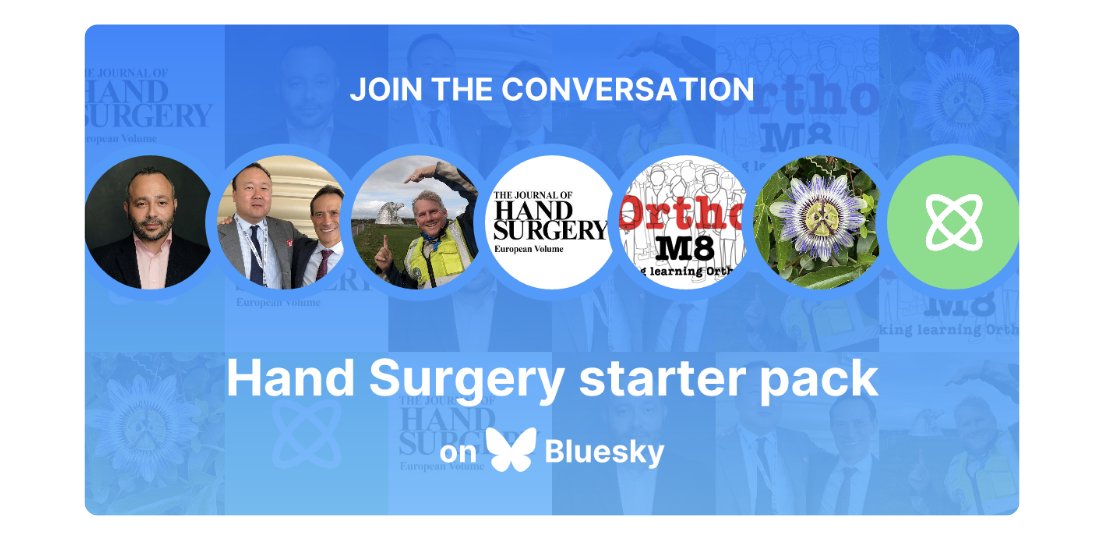 How to Get Started on Bluesky as a Hand🖐️ Surgeon/Therapist ✨
#Handsurgery #Orthotwitter #Plasticsurgery #Handtherapy #medtwitter #BlueskySocial