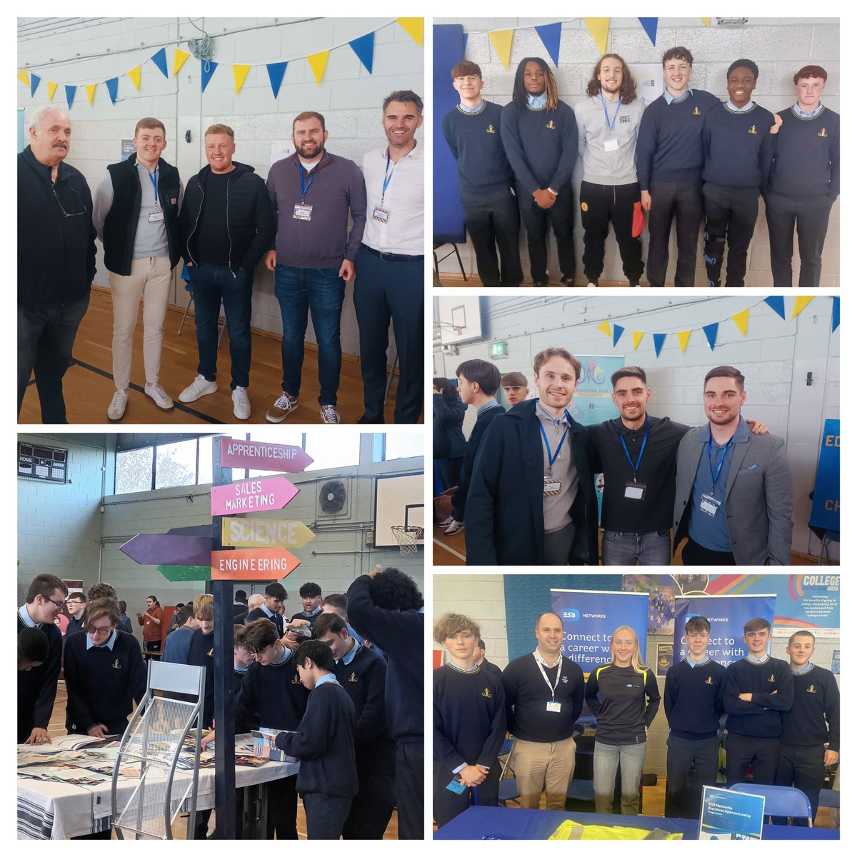 cahalane_n's tweet photo. We were delighted to welcome back past pupils and friends of the College for the LCVP Careers Fair for #collegeawarenessweek 2024! Thank you to all of our invited guests who shared their career journey with our students. #CAW2O24 @moylepark @CarmelRoche4 https://t.co/nCRM7BSdVr