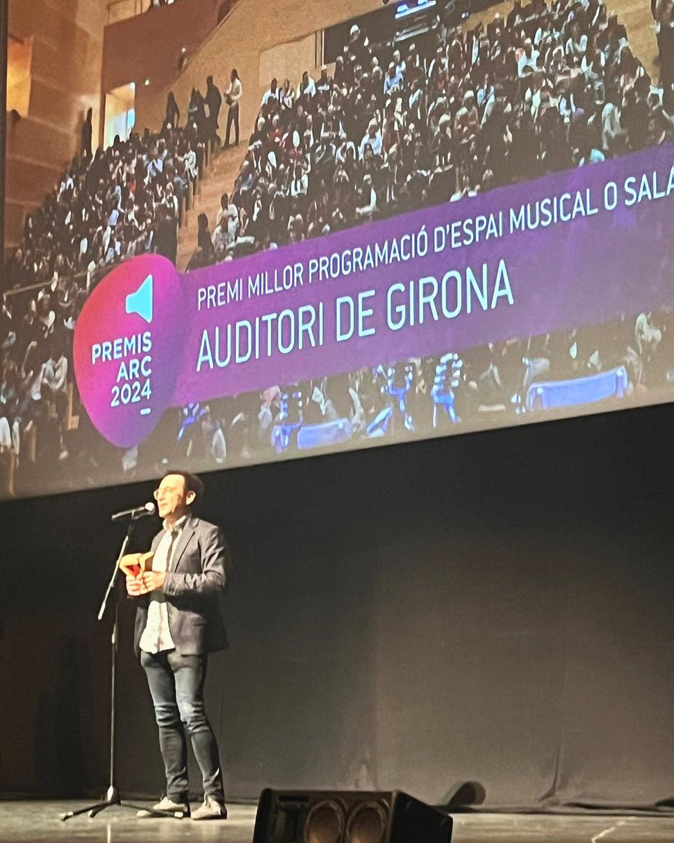 auditori_gi's tweet photo. Recollim el premi ARC a la millor programació d’espai musical o sala de concerts! Molt contents del reconeixement de la indústria musical a l’Auditori de Girona! ❤️
#premisarc https://t.co/MfBphW9KRi
