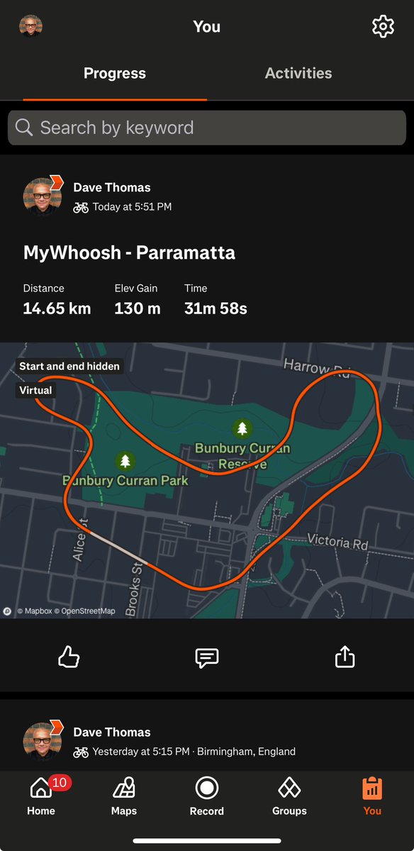 david_m_thomas's tweet image. Hey @StravaSupport is there an issue with the Progress tab? Mine is just shows the same as the Activities tab. 🤔