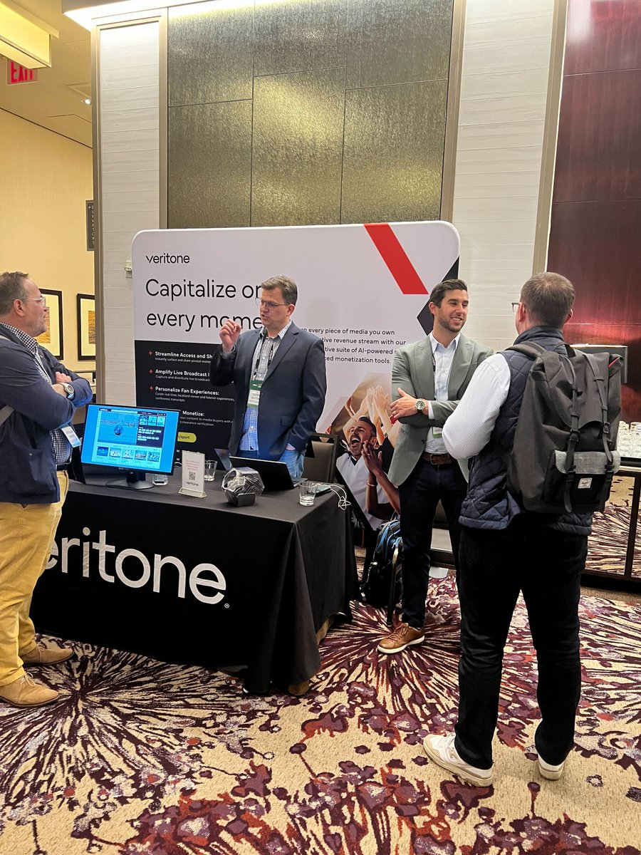 VeritoneME's tweet photo. 👋 Our team is having an amazing time here at @SBJ #MediaInnovators 2024! Come and meet our industry experts at our table and let them show you a live demo of Veritone's solutions and more! 

Get ready to capitalize on every moment! 

| #SBJMediaInnovators | #Media | https://t.co/1id3zQiD5F