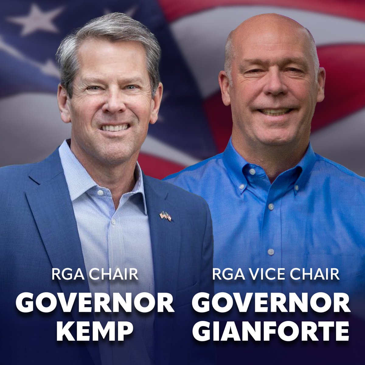 Congratulations <a href="/BrianKempGA/">Brian Kemp</a> and <a href="/GregForMontana/">Greg Gianforte</a>! Let’s get to work!