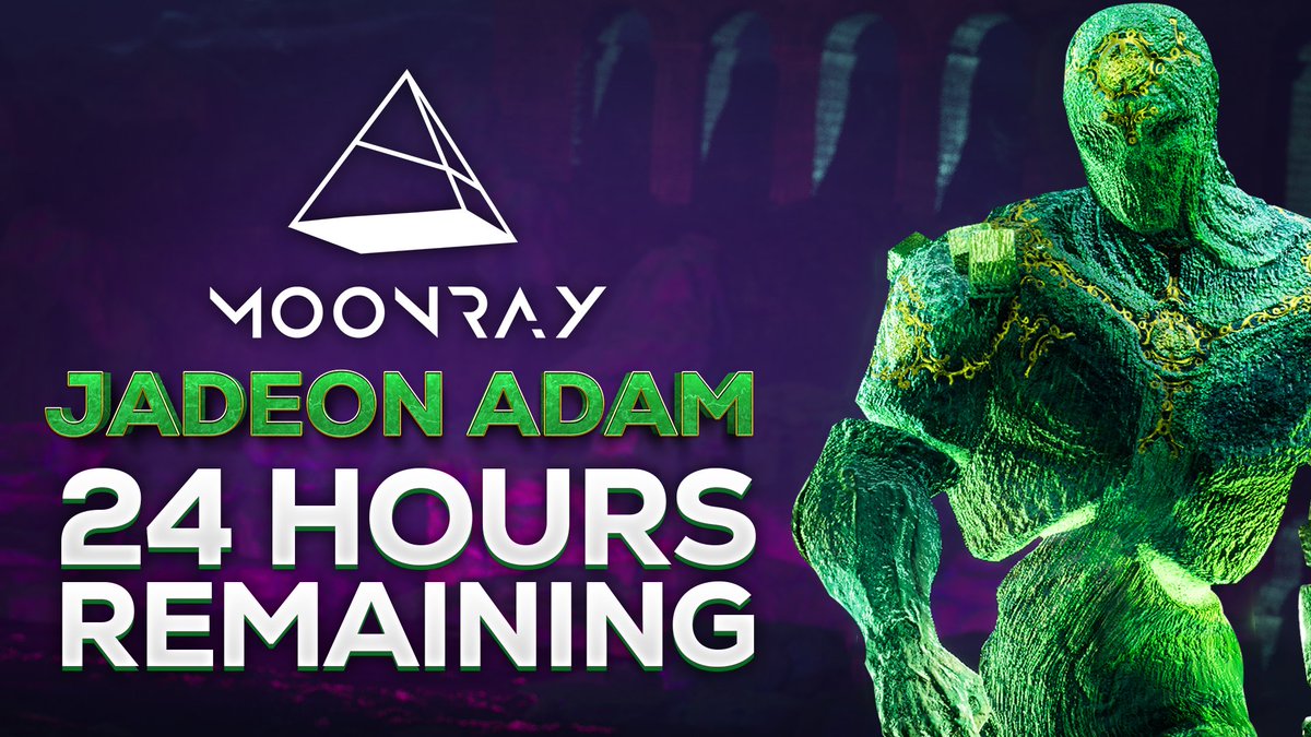 moonraygame's tweet image. With over 150k minted, only 24 hours remain on our Jadeon Adam mint⏰

Walk amongst gods here: opensea.io/collection/moo…