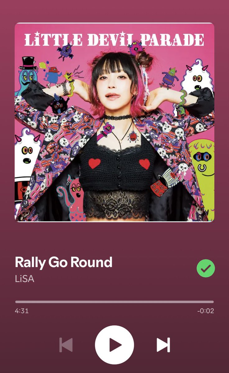 PnNljuTB9bLHgJv's tweet photo. おはようございます☀
今朝のお目覚めの1曲は、LiSAさんの「♪Rally Go Round」🎲💘
朝から大好きな曲聴けて最高の目覚め🌅ヽ(´▽`)/
今日も一日よろしくお願いします🙇♂️
今日もいい日だっ!
#Spotify
#LiSA #RallyGoRound
#LiSAッ子と繋がりたい https://t.co/Y29kAAx19T