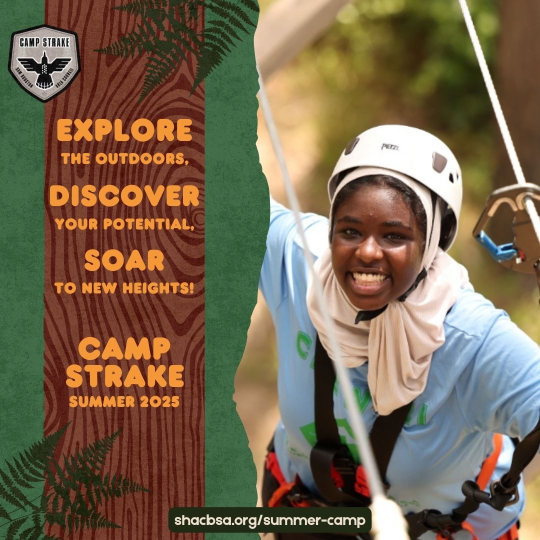 🌲Calling all Scouts!🏕️ Join us at Camp Strake for an unforgettable adventure this Summer 2025! 🌞 EXPLORE the great outdoors, DISCOVER your full potential, and SOAR to new heights with us! Register now at shacbsa.org/summer #CampStrake #Summer2025 #ExploreDiscoverSoar 🌟