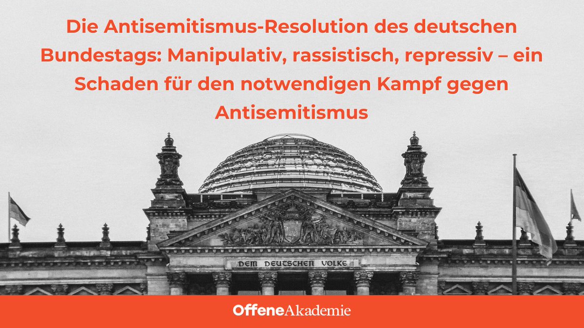 Die Antisemitismus-Resolution des deutschen Bundestags: Manipulativ, rassistisch, repressiv – ein Schaden für den notwendigen Kampf gegen Antisemitismus.

Wir haben dazu eine ausführliche Stellungnahme auf unserer Website verfasst.