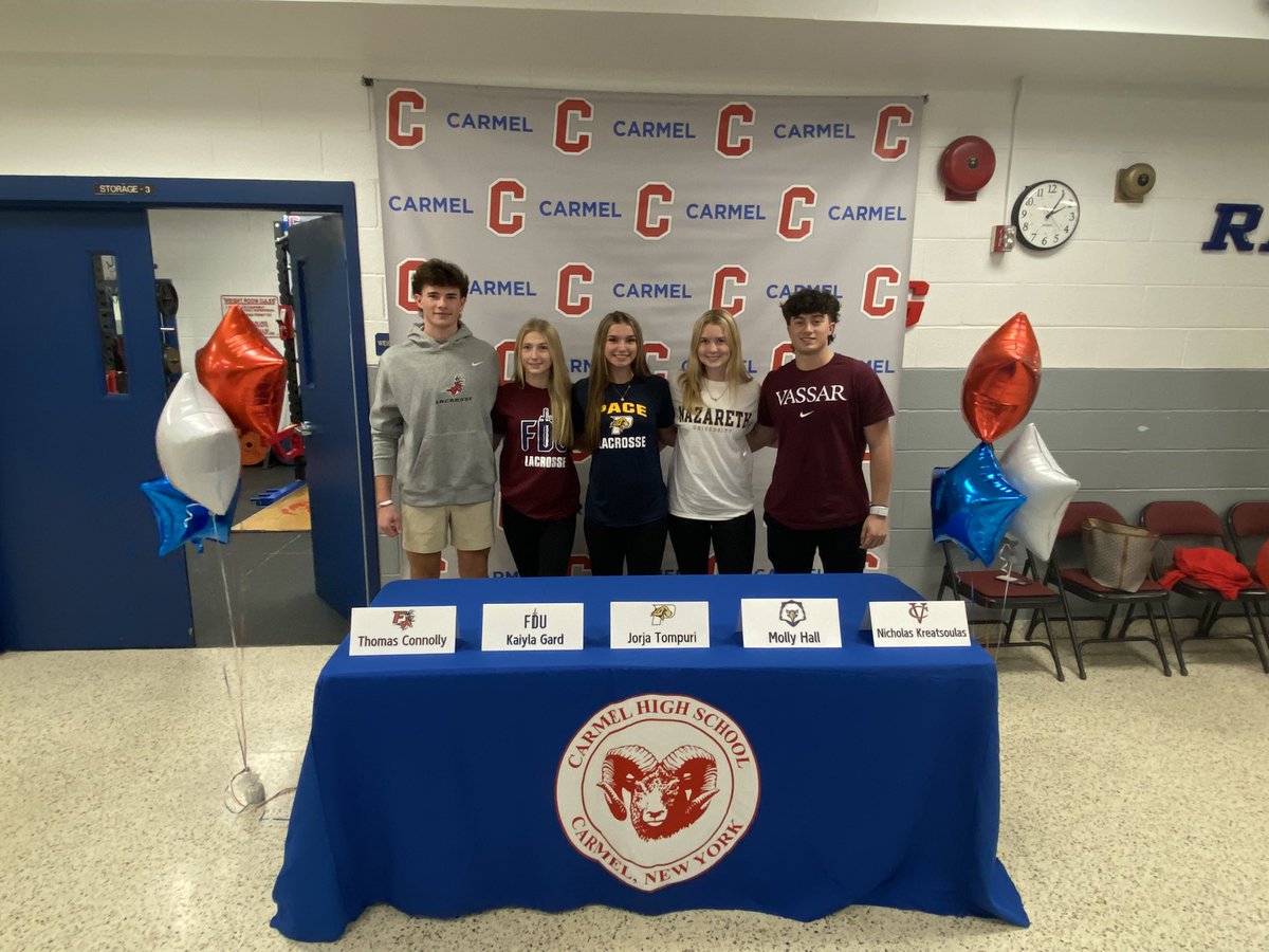 CCSD_Athletics's tweet image. Congratulations to our college bound athletes. Thomas- Lacrosse, Kaiyla-Lacrosse, Jorja-Lacrosse, Molly-Soccer and Nick-Baseball. Congratulations Rams!!!!