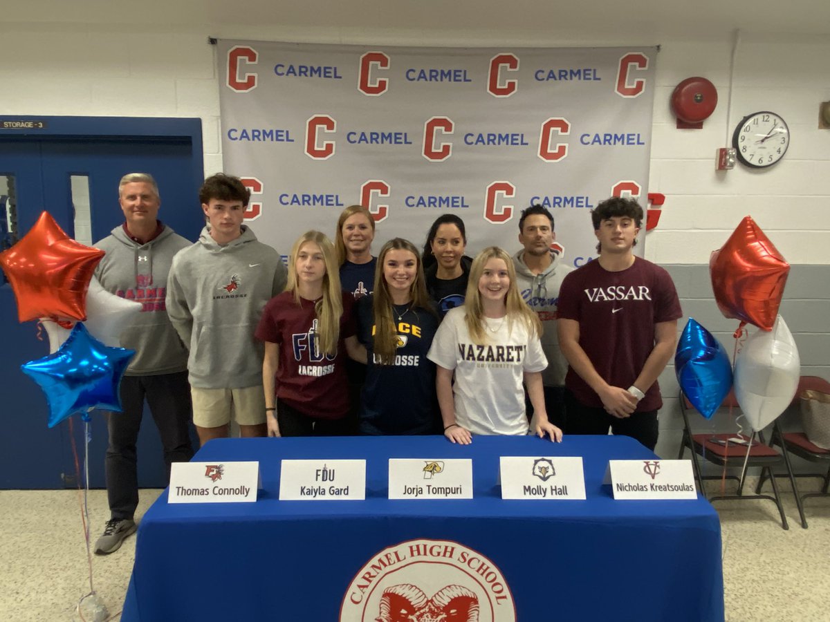 CCSD_Athletics's tweet image. Congratulations to our college bound athletes. Thomas- Lacrosse, Kaiyla-Lacrosse, Jorja-Lacrosse, Molly-Soccer and Nick-Baseball. Congratulations Rams!!!!