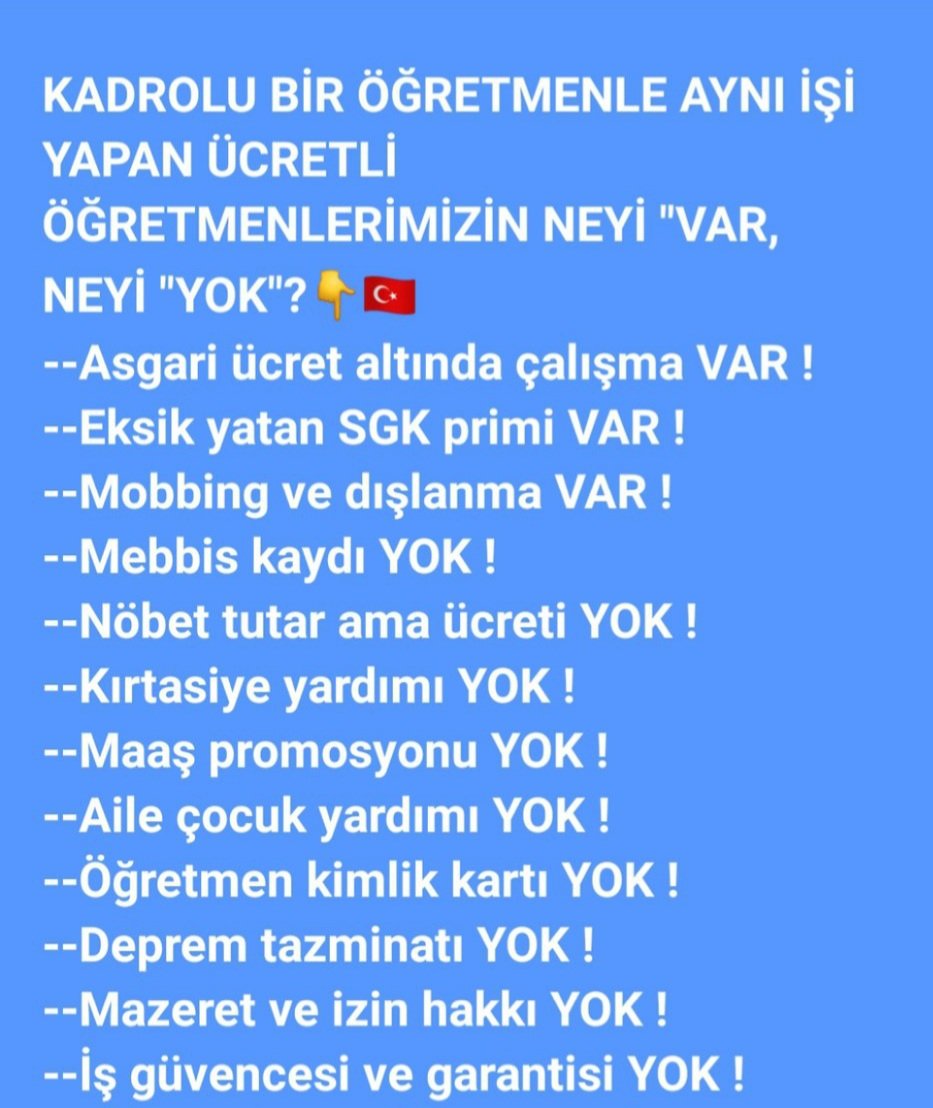 <a href="/iyiparti/">İYİ Parti</a> <a href="/MDervisogluTR/">Müsavat Dervişoğlu</a> #ÜCRETLİÖĞRETMENLER