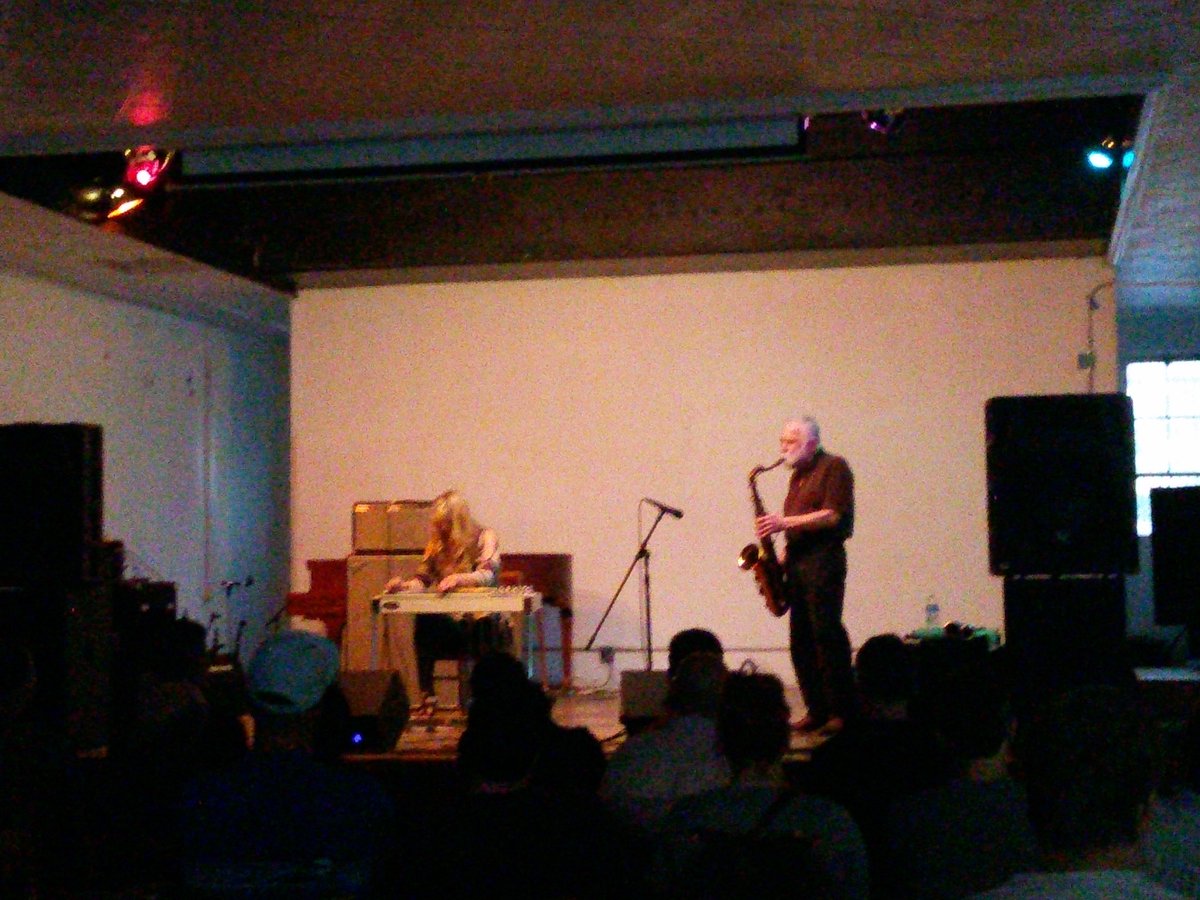 Post the oldest live music pic on your phone. Mine is Heather Leigh &amp; Peter Brötzmann at Trinosophes in Detroit, 2016. Incredible show, so so glad I was able to see Brötzmann before his passing. ❤️‍🔥