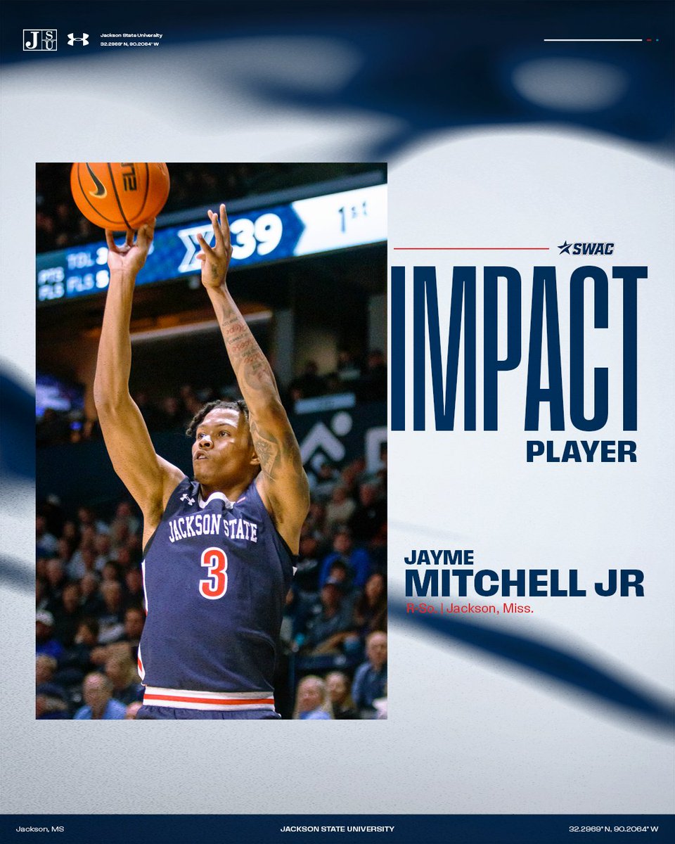 Congrats to Jayme Mitchell Jr. for being named the Impact Player of the Week

#TheeILove | #BleedTheeBlue