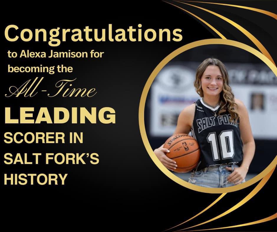 INEliteHavoc's tweet photo. Senior Alexa Jamison started the season with a Bang ‼️ 
Leading Salt Fork over Monticello HS with 26 Points, 
Setting All -Time School Record in the Process 🔥🔥🔥 Congrats!! @alexa_jamison10 @PGHByron @MHS_Girls_ @MMBR_CoachGBell https://t.co/DWudbkyaBW