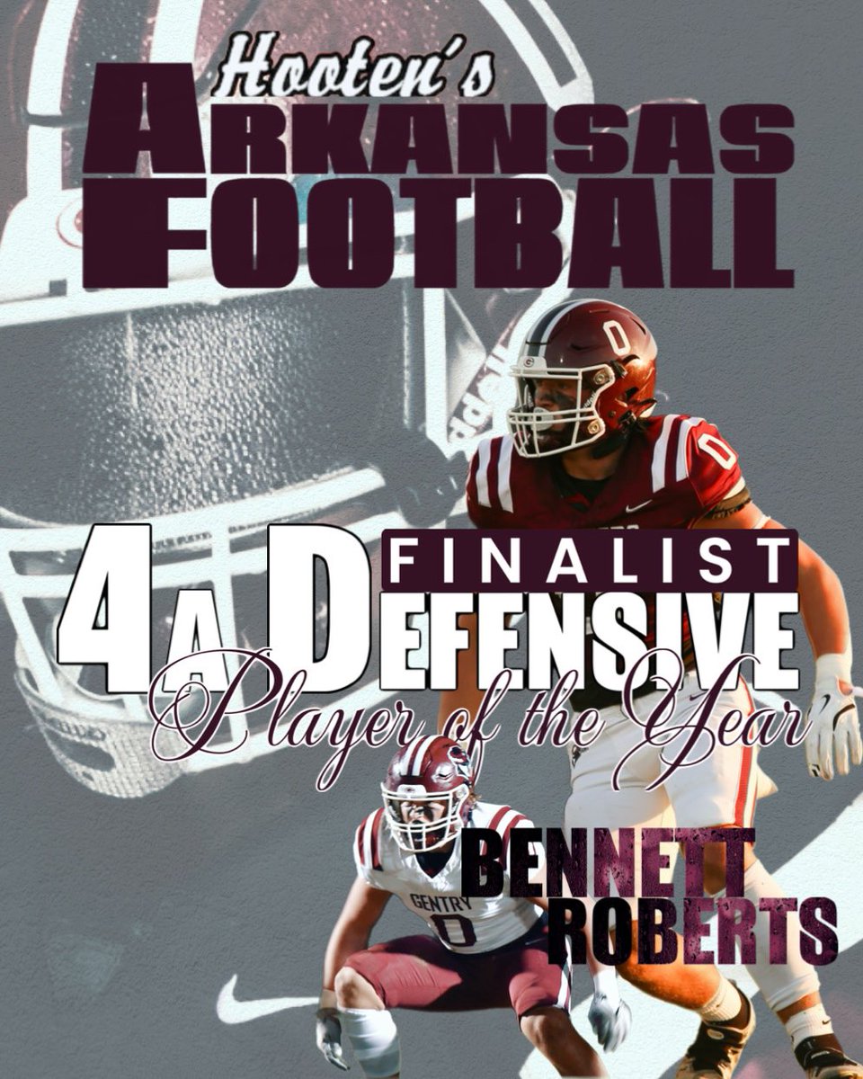 Gentry Pioneer Football (@gentrypioneerfb) on Twitter photo Congratulations to Gentry LB <a href="/bennettroberts0/">Bennett Roberts</a> for being named a finalist for the Hootenโs Arkansas Football 4A Defensive Player of the Year! #GoNeers Congratulations to Gentry LB <a href="/bennettroberts0/">Bennett Roberts</a> for being named a finalist for the Hootenโs Arkansas Football 4A Defensive Player of the Year! #GoNeers