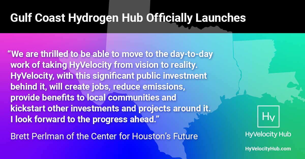Center for Houston's Future (@futurehouston) on Twitter photo We welcome today’s announcement that <a href="/HyVelocityHub/">HyVelocityHub</a> has executed a cooperative agreement with <a href="/ENERGY/">U.S. Department of Energy</a> to receive up to $1.2 billion in federal funding to build and expand low-carbon hydrogen and hydrogen infrastructure across the Gulf Coast.
Read more: hyvelocityhub.com/support/gulf-c… We welcome today’s announcement that <a href="/HyVelocityHub/">HyVelocityHub</a> has executed a cooperative agreement with <a href="/ENERGY/">U.S. Department of Energy</a> to receive up to $1.2 billion in federal funding to build and expand low-carbon hydrogen and hydrogen infrastructure across the Gulf Coast.
Read more: hyvelocityhub.com/support/gulf-c…