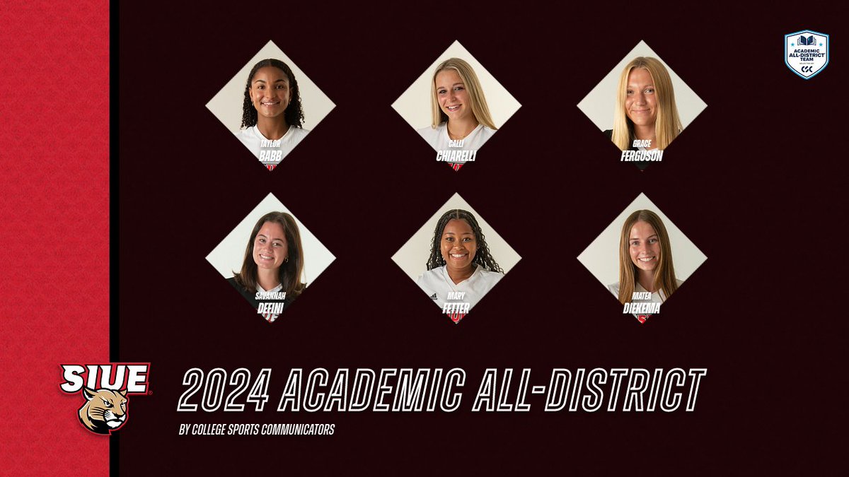 SIUECougars's tweet photo. Six SIUE Women's Soccer Standouts Tabbed Academic All-District @SIUEWSoccer https://t.co/KScvOKbmKc https://t.co/CgS9zISxwB
