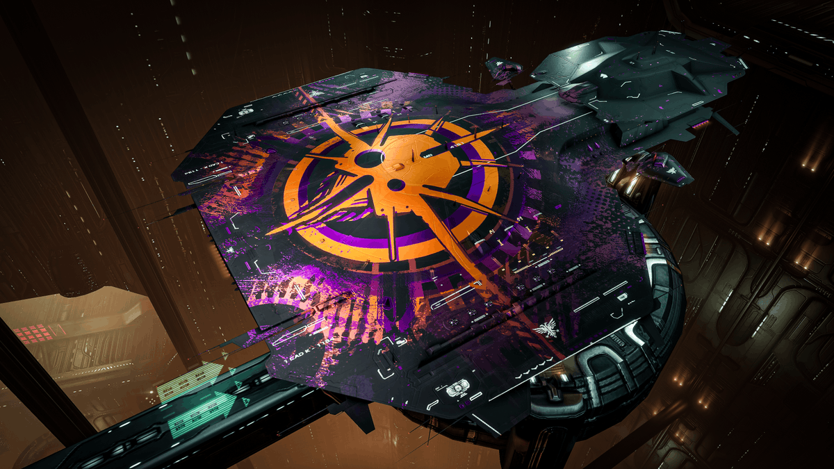 EveOnline's tweet photo. EVE London was so much fun! 

Part of the events included a SKINR design competition for best Deathless SKIN, best used of pattern, and best overall SKIN.

Dangerous Deswe won best Deathless SKIN and best overall SKIN, and Chris Roberts won with his Phoenix Navy dubbed "Firebirb".

#Tweetfleet #EVEOnline