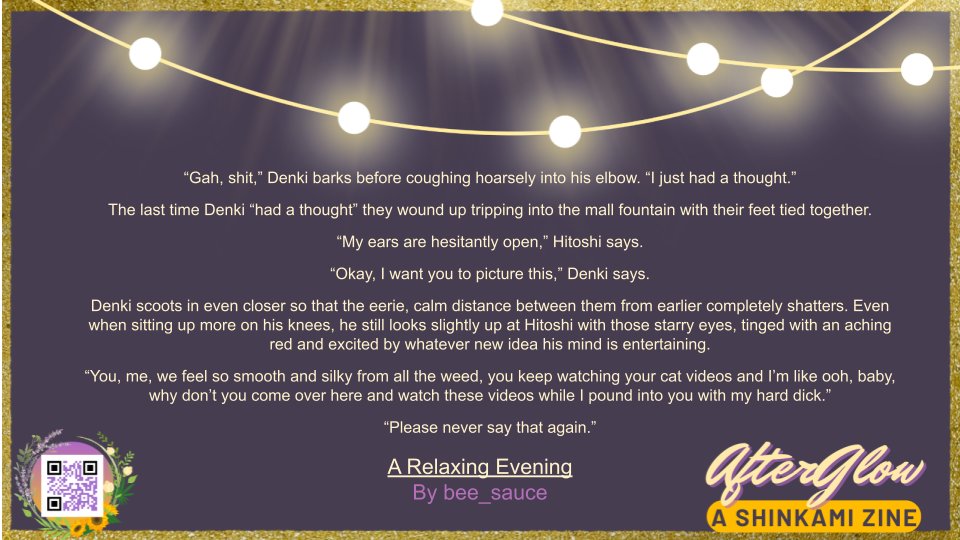 bee_saucee's tweet photo. So excited to offer up a preview of my piece for @nsfwshinkami AfterGlow a NSFW #shinkami zine!

If you want to read more, sales are open now!! All the shinkami in this is simply too good to miss, so jump on it before sales close on Dec 16.

https://t.co/cSIVWyvOEj https://t.co/vnxyElVbAd