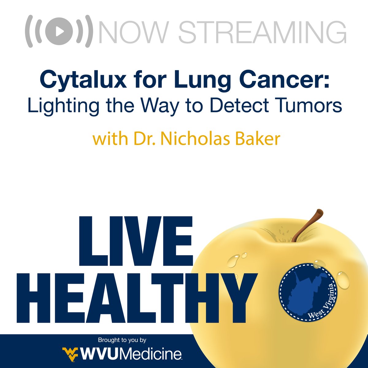 WVU Medicine (@wvumedicine) on Twitter photo Dr. Nicholas Baker, of the <a href="/WVUCancer/">WVU Cancer Institute</a> and WVU Heart & Vascular Institute, talks about a groundbreaking imaging agent for lung cancer that is helping surgeons find cancer tumors that couldn’t be seen before on Live Healthy WV.
Stream the episode now at wvmetronews.com/podcast/live-h…. Dr. Nicholas Baker, of the <a href="/WVUCancer/">WVU Cancer Institute</a> and WVU Heart & Vascular Institute, talks about a groundbreaking imaging agent for lung cancer that is helping surgeons find cancer tumors that couldn’t be seen before on Live Healthy WV.
Stream the episode now at wvmetronews.com/podcast/live-h….