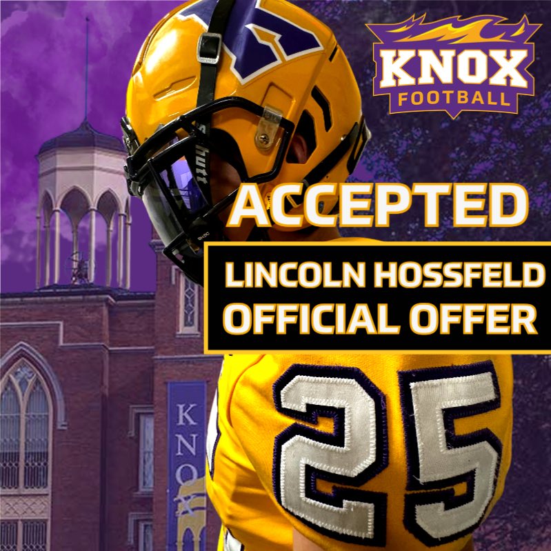 I would like to thank Knox University and <a href="/CoachWillits/">Aaron Willits</a> for my first offer to continue my academic and athletic career! <a href="/CoachDomParello/">Dom Parello ‘19</a> <a href="/FB_KnoxCollege/">Knox College Football</a> <a href="/QBCoachBeaty/">Coach Beaty</a> @recruitsalado
