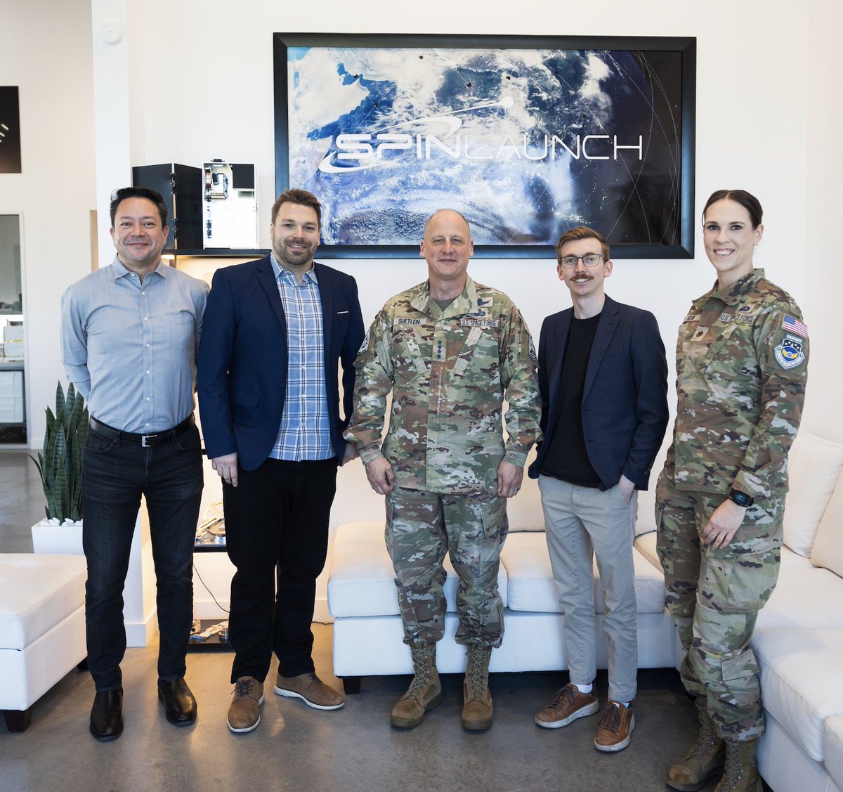 SpinLaunch (@spinlaunch) on Twitter photo We were honored to host General Michael Guetlein, VCSO of <a href="/SpaceForceDoD/">United States Space Force</a>, at SpinLaunch HQ last week. The visit underscored the vital role of government-industry collaboration in driving innovation for defense and space.
We showcased how SpinLaunch’s integrated launch and space We were honored to host General Michael Guetlein, VCSO of <a href="/SpaceForceDoD/">United States Space Force</a>, at SpinLaunch HQ last week. The visit underscored the vital role of government-industry collaboration in driving innovation for defense and space.
We showcased how SpinLaunch’s integrated launch and space