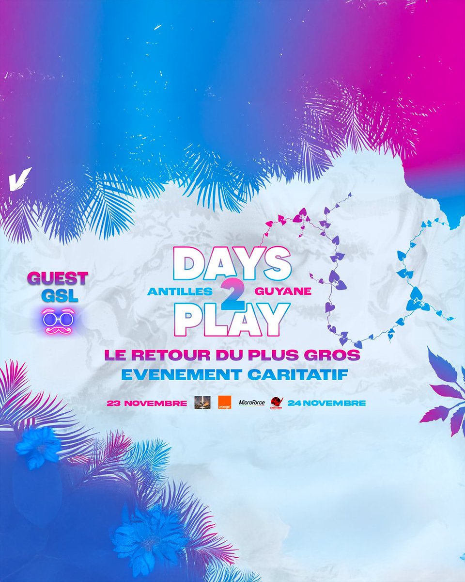 Orange_AntGuy's tweet photo. J-3 avant le live #Days2Play mené par @Vortex_CGO 🎮 Cette initiative permettra de soutenir l’association PGASE : le Projet Guadeloupéen d’Actions Sociales et Économiques. La levée de fonds est organisée en prévision d’un Arbre de Noël Solidaire. Les dons récoltés permettront à des enfants et familles en situation de précarité de vivre un Noël plus joyeux et digne, en leur offrant des cadeaux et des moments de convivialité 📷 RDV sur Twitch dès le 23/11 à partir de 9h https://t.co/kfCPIiY7f0