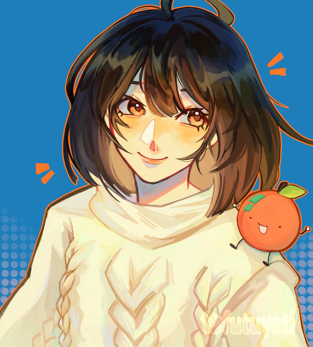 tofutuyeti's tweet photo. it went from a warm up to a full render….anyways orange 🍊
#OrenjAtelier https://t.co/iJ3YiiTSaR