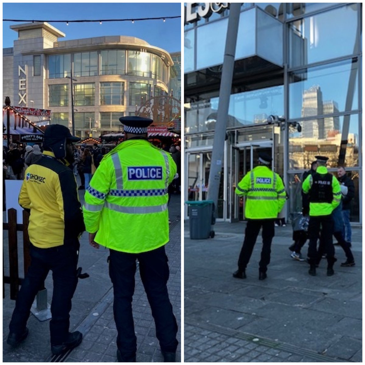 Specialist officers from #GMPTransportunit have been working as part of #ProjectServator deployments across the city today. Officers deployed to the <a href="/MancXmasMarkets/">Manchester Christmas Markets</a> around Exchange Square &amp; King Street linking in with security staff to ensure everyone has a safe visit.
