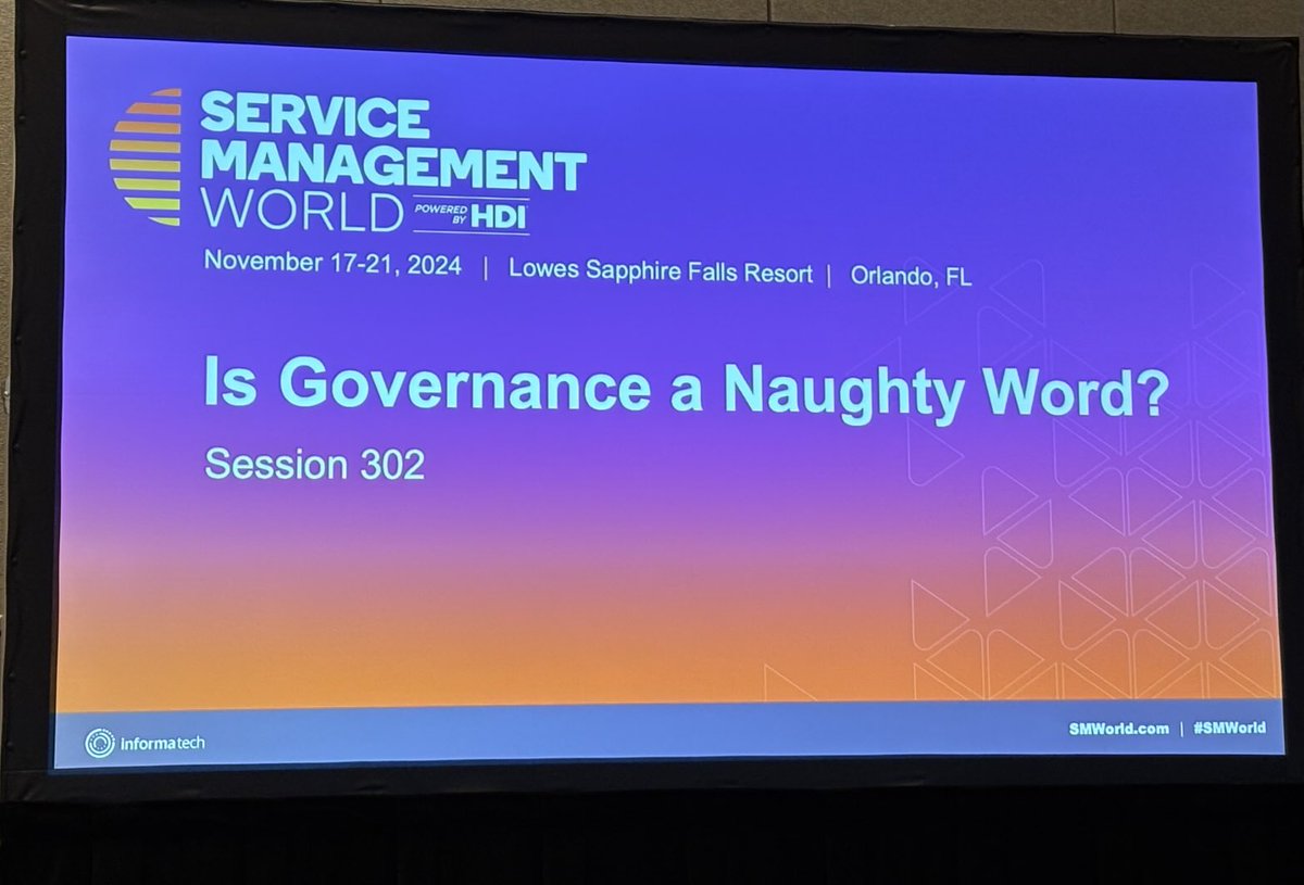 RoyAtkinson's tweet photo. Is governance a naughty word? asks โฆโฆโฆ@gtsankerโฉ #SMWorld https://t.co/H0S0EU3wCi