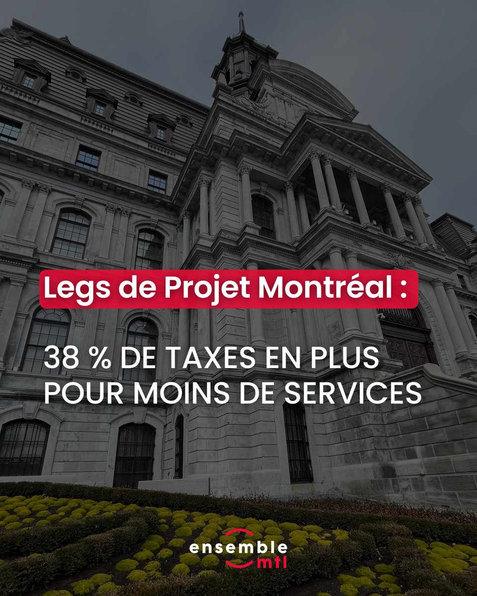 Budget 2025: les contribuables ont vu leur compte de taxes exploser de 38% en moyenne depuis l’arrivée de Projet Montréal. À voir l'état lamentable de la métropole et des services, les citoyens ont bien raison de se demander où va leur argent.
👉 ensemblemtl.org/actualites/pro… #polmtl