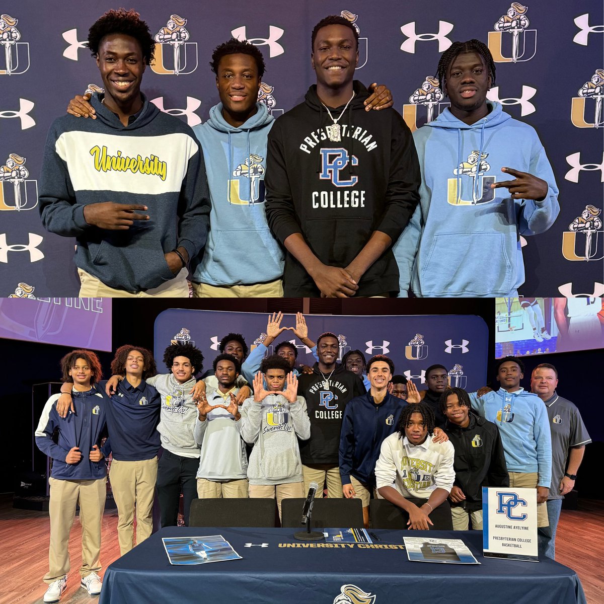 University Christian School Athletics (@uc_christians) on Twitter photo Congratulation to one of our Fightin' Christian Athletes ⚔️🏀 Augustine Ayelyine is committed to Presbyterian College! We are so proud of you!!💛💙
<a href="/UCS_Basketball/">UCS_BoysBasketball</a> Congratulation to one of our Fightin' Christian Athletes ⚔️🏀 Augustine Ayelyine is committed to Presbyterian College! We are so proud of you!!💛💙
<a href="/UCS_Basketball/">UCS_BoysBasketball</a>