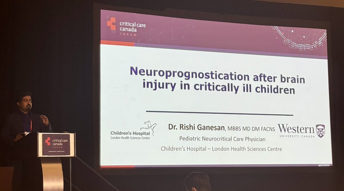 Conall Francoeur (@con_all) on Twitter photo Last but certainly least in this 🧠-focused #CCCF2024 session: <a href="/SchulichMedDent/">Schulich WesternU</a> / <a href="/WesternU/">Western University</a> ‘s <a href="/Dr_RishiGanesan/">Rishi Ganesan, MBBS MD DM FACNS</a> exploring the challenges of neuroprognostication after brain injury in #PedsICU #NeuroPICU <a href="/PNCRGtweets/">PNCRG🧠</a> <a href="/CCCForum/">CCCF</a> Last but certainly least in this 🧠-focused #CCCF2024 session: <a href="/SchulichMedDent/">Schulich WesternU</a> / <a href="/WesternU/">Western University</a> ‘s <a href="/Dr_RishiGanesan/">Rishi Ganesan, MBBS MD DM FACNS</a> exploring the challenges of neuroprognostication after brain injury in #PedsICU #NeuroPICU <a href="/PNCRGtweets/">PNCRG🧠</a> <a href="/CCCForum/">CCCF</a>