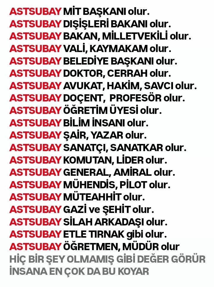 EmekliTurkiye's tweet photo. Şanlı milletimizin kahraman yiğit evlatları UZMAN ÇVŞ kardeşlerimiz herzaman BAŞTACIMIZDIR.
 - Herbirini saygıyla selamlıyorum 
 - Onların fedakarlıkları, emek ve alın terlerini yazmaya kelimeler kifayetsiz kalır 

Yılmaz Demir Özçelik E-İs.Komd.Asb.Kad.Kd.Bçvş 

Süleyman Soylu MİT Başkanı İbrahim Kalın Kiev İzmir Seferihisar'da #bist100 Putin Zelensky İzmir Valiliği Storm Shadov Rusya