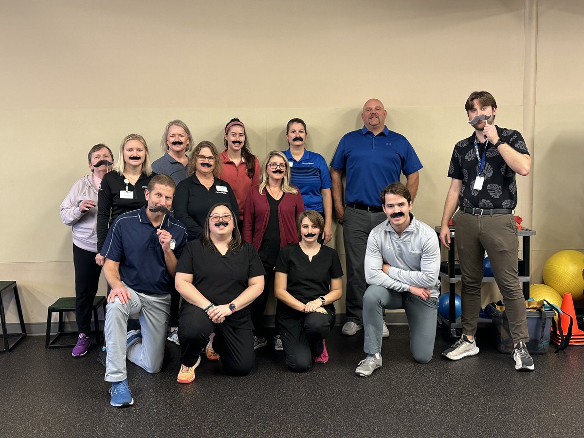 tcareorg's tweet image. Thank you to the OrthoNeuro therapists and staff members at the Marble Cliff, Dublin and Pickerington rehab locations for participating in Movember!! Your support means a lot and together we are changing the face of men’s health! #MoPower